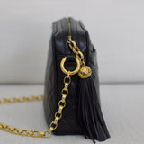 Vintage Chanel Black Lambskin Camera Bag with 24k Gold Hardware