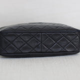 Vintage Chanel Black Lambskin Camera Bag with 24k Gold Hardware