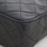 Vintage Chanel Black Lambskin Camera Bag with 24k Gold Hardware