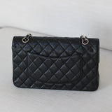 Chanel Black Caviar Medium Classic Flap with Silver Hardware