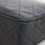 Vintage Chanel Black Lambskin Camera Bag with 24k Gold Hardware