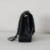 Chanel Black Caviar Medium Classic Flap with Silver Hardware