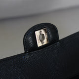 Chanel Black Caviar Medium Classic Flap with Silver Hardware