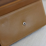 Chanel Dark Beige Caviar Wallet on Chain with Silver Hardware