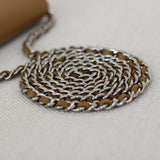 Chanel Dark Beige Caviar Wallet on Chain with Silver Hardware