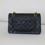 Vintage Chanel Black Lambskin Small Classic Flap with Aged Gold Hardware