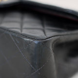 Vintage Chanel Black Lambskin Small Classic Flap with Aged Gold Hardware