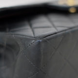 Vintage Chanel Black Lambskin Small Classic Flap with Aged Gold Hardware