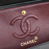 Vintage Chanel Black Lambskin Small Classic Flap with Aged Gold Hardware