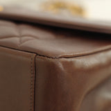 Vintage Chanel Chocolate Lambskin Medium Diana with 24k Gold Hardware