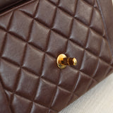 Vintage Chanel Chocolate Lambskin Medium Diana with 24k Gold Hardware
