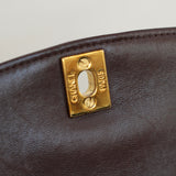 Vintage Chanel Chocolate Lambskin Medium Diana with 24k Gold Hardware