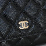 Chanel Black Caviar Wallet on Chain with Gold Hardware