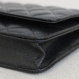 Chanel Black Caviar Wallet on Chain with Gold Hardware