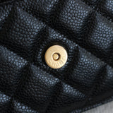 Chanel Black Caviar Wallet on Chain with Gold Hardware