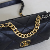 Chanel Black Lambskin Small 19 with Mixed-Metal Hardware