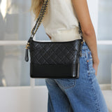Chanel Black Lambskin New Medium Gabrielle Hobo with Mixed-Metal Hardware
