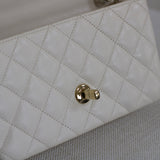 Chanel 17C Ivory Caviar Mini Rectangle with Light Gold Hardware