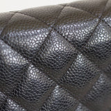 Chanel Black Caviar Wallet on Chain with Silver Hardware