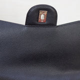 Chanel Black Caviar Single Flap Jumbo with Silver Hardware