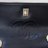 Chanel Black Lambskin Small Trendy Top Handle with Light Gold Hardware