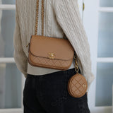 Chanel 19K Caramel Calfskin Multi Pouching Flap with Coin Purse