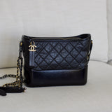 Chanel Black Lambskin New Medium Gabrielle Hobo with Mixed-Metal Hardware