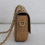 Chanel 19K Caramel Calfskin Multi Pouching Flap with Coin Purse