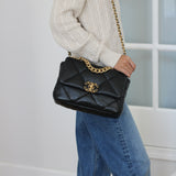 Chanel Black Lambskin Small 19 with Mixed-Metal Hardware