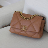 Chanel 21K Caramel Lambskin Small 19 with Mixed-Metal Hardware