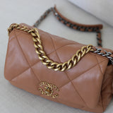 Chanel 21K Caramel Lambskin Small 19 with Mixed-Metal Hardware