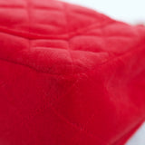 Chanel Red Velvet Mini Rectangle with Light Gold Hardware