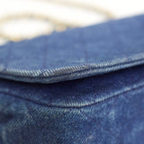 Vintage Chanel Blue Denim Full Flap with 24k Gold Hardware
