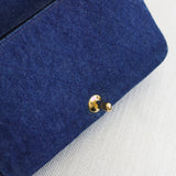Vintage Chanel Blue Denim Full Flap with 24k Gold Hardware