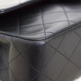 Vintage Chanel Black Lambskin Small Classic Flap with 24k Gold Hardware
