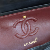 Vintage Chanel Black Lambskin Small Classic Flap with 24k Gold Hardware