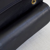 Vintage Chanel Black Lambskin Small Classic Flap with 24k Gold Hardware