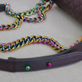 Chanel Iridescent Purple Goatskin Small Boy with Iridescent Rainbow Hardware