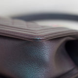 Chanel Iridescent Purple Goatskin Small Boy with Iridescent Rainbow Hardware