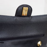 Chanel Black Caviar Medium Classic Flap with Gold Hardware