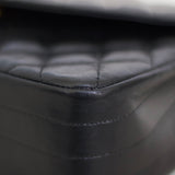 Vintage Chanel Black Lambskin Half Moon with 24k Gold Hardware