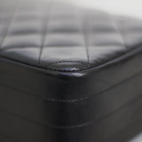 Vintage Chanel Black Lambskin Half Moon with 24k Gold Hardware