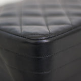 Vintage Chanel Black Lambskin Half Moon with 24k Gold Hardware