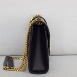 Saint Laurent Black Grain Medium Triquilt Envelope Flap