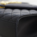 Saint Laurent Black Grain Medium Triquilt Envelope Flap
