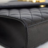 Saint Laurent Black Grain Medium Triquilt Envelope Flap
