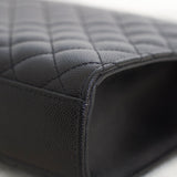 Saint Laurent Black Grain Medium Triquilt Envelope Flap