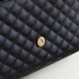Saint Laurent Black Grain Medium Triquilt Envelope Flap