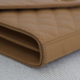 Saint Laurent Caramel Tan Triquilt Envelope WOC