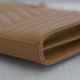 Saint Laurent Caramel Tan Triquilt Envelope WOC